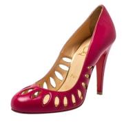 Pre-owned Leather heels Christian Louboutin Pre-owned , Pink , Dames