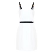 Contrasterende Riem Mini Sheath Jurk Kocca , White , Dames