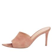 Pre-owned Suede sandals Gianvito Rossi Pre-owned , Pink , Dames