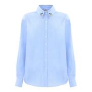 Katoenen shirt met glanzende details Kocca , Blue , Dames