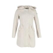 Pre-owned Polyester outerwear Moncler Pre-owned , Beige , Dames