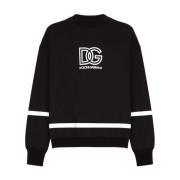 Lange Mouw Crewneck Sweatshirt Dolce & Gabbana , Black , Heren