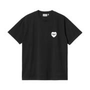 Hart Bandana T-shirt Streetwear Stijl Carhartt Wip , Black , Heren