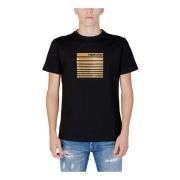 Zwarte korte mouwen T-shirt voor mannen Antony Morato , Black , Heren