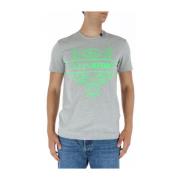 Grijze Print Ronde Hals T-shirt Plein Sport , Gray , Heren