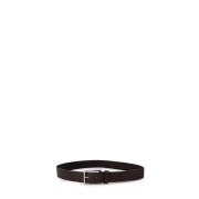 Bruin Leren Riem met Gespsluiting Calvin Klein , Brown , Heren