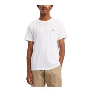 Katoenen T-Shirt met Korte Mouwen Levi's , White , Heren