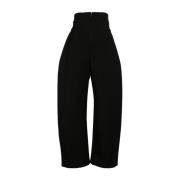 Zwarte broek met hoge taille en geometrische stiksels Alaïa , Black , ...