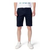 Blauwe Katoenen Shorts met Rits en Knoopsluiting U.s. Polo Assn. , Blu...