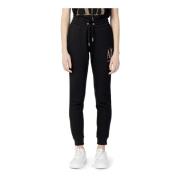 Zwarte Katoenen Vetersluiting Broek Armani Exchange , Black , Dames