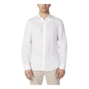 Klassiek Wit Linnen Overhemd Armani Exchange , White , Heren