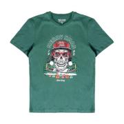 Groene Katoenen Korte Mouw T-shirt Jack & Jones , Green , Heren