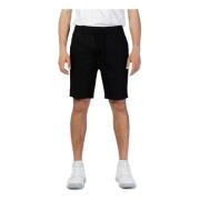 Zwarte katoen-linnen shorts Only & Sons , Black , Heren