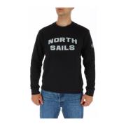 Zwarte sweatshirt met lange mouwen North Sails , Black , Heren