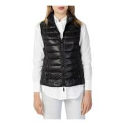 Zwarte Mouwloze Jas met Ritssluiting Armani Exchange , Black , Dames