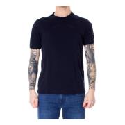 Blauw Effen Korte Mouw T-shirt Armani Exchange , Blue , Heren