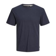 Blauw Effen Korte Mouw T-Shirt Jack & Jones , Blue , Heren