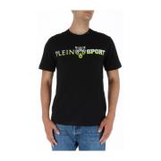 Zwart Bedrukt T-shirt Plein Sport , Black , Heren