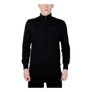 Zwarte Katoenen Turtleneck Sweatshirt met Rits GAS , Black , Heren