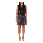 Elegante Grijze Jurk voor Vrouwen MET , Gray , Dames