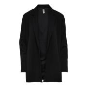 Zwarte Blazer met Reverskraag Jacqueline de Yong , Black , Dames