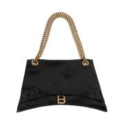Crush Large shoulder bag Balenciaga , Black , Dames