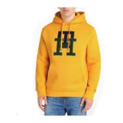 Heren Langarm Katoenen Sweatshirt met Vaste Capuchon Tommy Hilfiger , ...