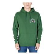 Groene Print Hoodie Tommy Jeans , Green , Heren