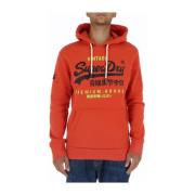 Heren Oranje Print Sweatshirt Superdry , Orange , Heren