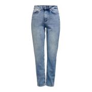 Blauwe Jeans met Rits en Zakken Only , Blue , Dames