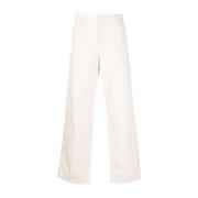 Beige Katoenen Broek met Workwear Detail Isabel Marant , Beige , Heren