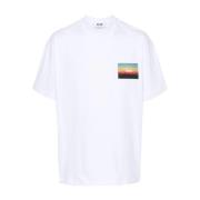 Stijlvolle T-shirts Msgm , White , Heren