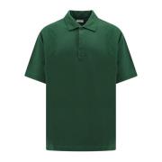 Groen Poloshirt, Klassieke Kraag, Korte Mouw Burberry , Green , Heren