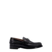Zwarte Loafer Schoenen met La Greca Print Versace , Black , Heren