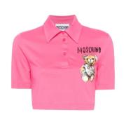 1208 T-Shirt - Stijlvol en Trendy Moschino , Pink , Dames