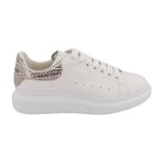 Witte Leren Sneakers met Libelle Print Alexander McQueen , White , Her...