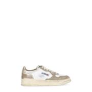 Witte Leren Sneakers met Contrasterende Details Autry , White , Dames