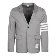 Katoenen Gabardine Blazer met Tricolor Detail Thom Browne , Gray , Her...