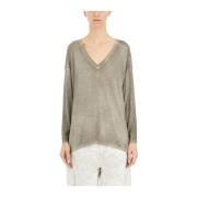 Cashmere V-Hals Trui Avant Toi , Brown , Dames