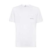 Katoenen Ribgebreide Crew T-shirt Les Deux , White , Heren