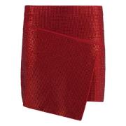 Asymmetrische minirok met strass Andrea Adamo , Red , Dames