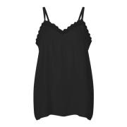 Feminien kanten top met verstelbare bandjes Lollys Laundry , Black , D...