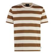 Gestreept Katoenen Crew-Neck T-Shirt A.p.c. , Beige , Heren