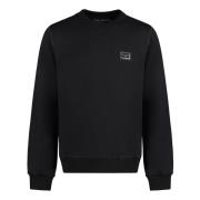 Katoenen Crew-Neck Sweatshirt Dolce & Gabbana , Black , Heren