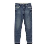 Slim-Fit Mateos Jeans met Geborduurde Details MOS Mosh , Blue , Dames