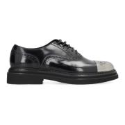 Leren Brogue Veterschoenen Dolce & Gabbana , Black , Heren