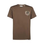 Katoenen Logo T-shirt Les Deux , Brown , Heren