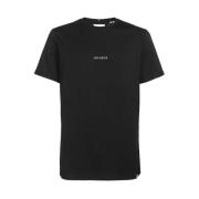 Katoenen Crew-Neck T-Shirt Les Deux , Black , Heren