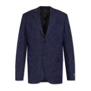 Blazer met Barocco-patroon Versace , Blue , Heren