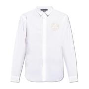 Katoenen shirt met logo Versace Jeans Couture , White , Heren
